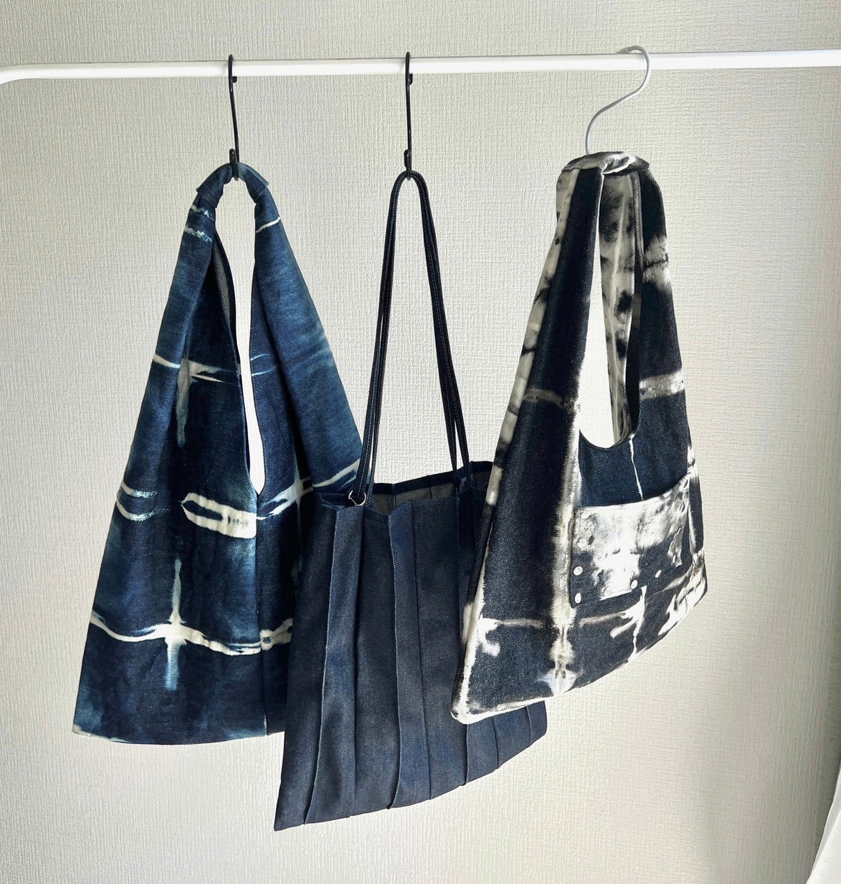 [shibori]ワンハンドルスタッズトートバッグ